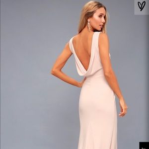 Lulu’s Call My Name Blush Pink Backless Maxi Dress